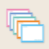 Sky Blue 2-Tone Cute Girly ノートカード