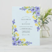 Sky Blue Airy Spring Wedding 招待状 (スタンド正面)