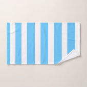 Sky Blue and White Cabana Stripes  バスタオルセット (ハンドタオル)