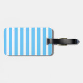 Sky Blue and White Cabana Stripes  ラゲッジタグ (裏面横)