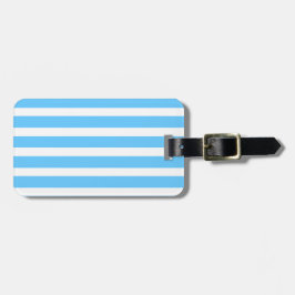 Sky Blue and White Cabana Stripes  ラゲッジタグ