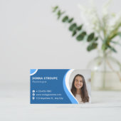 Sky Blue and White Modern Psychologist 名刺 (スタンド正面)