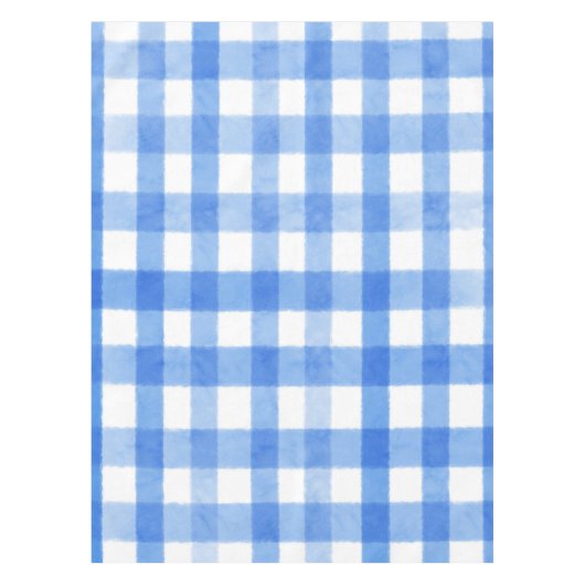 Sky Blue and White Pattern Tablecloth Dining Set テーブルクロス (正面)