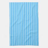 Sky Blue and White Summer Stripes キッチンタオル (縦)