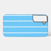 Sky Blue and White Summer Stripes Samsung Galaxyケース (裏面横)