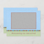 Sky Blue Announcementはがきテンプレート 案内ポストカード (正面/裏面)