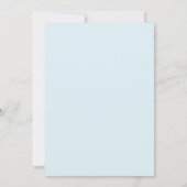 Sky Blue Botanical Artistry Wedding 招待状 (裏面)