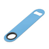 Sky Blue Bottle Opener Custom Text Bar Key Gift スピード栓抜き (正面アングル)