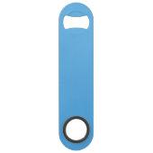 Sky Blue Bottle Opener Custom Text Bar Key Gift スピード栓抜き (裏面)