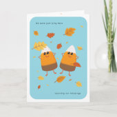 Sky Blue | Chocolate Candy Corn Couple | Fall シーズンカード (正面)