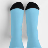 Sky Blue Compression Socks with Black Heel & Toe ソックス (上部)