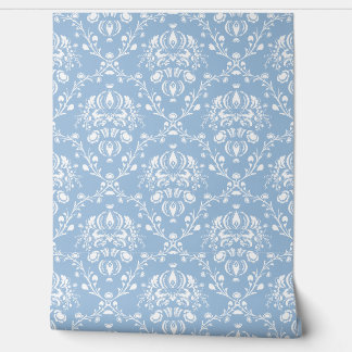 Sky Blue Damask 壁紙