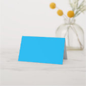 Sky Blue Floral Wedding Folded Place Card プレイスカード (裏面)