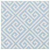 Sky Blue Greek Key Pattern ファブリック (クローズアップ)