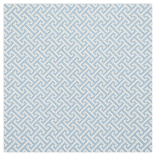 Sky Blue Greek Key Pattern ファブリック (見本)