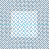 Sky Blue Greek Key Pattern ファブリック (タイル)