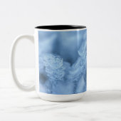 "Sky Blue Ice Cube Coffee Mug: Chill and Sip" ツートーンマグカップ (左)