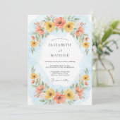Sky Blue Joyful Spring Wedding 招待状 (スタンド正面)