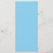 Sky Blue Modern Place Setting Thank You Card プログラム (裏面)
