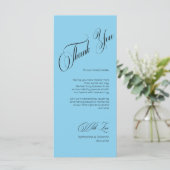 Sky Blue Modern Place Setting Thank You Card プログラム (スタンド正面)