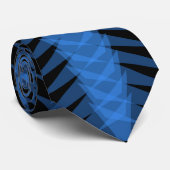 Sky Blue On Black Spiny Modern Abstract Design  ネクタイ (ロール)