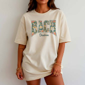 Sky Blue Retro Floral BACH Bridesmaid Tシャツ