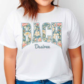 Sky Blue Retro Floral BACH Bridesmaid Tシャツ