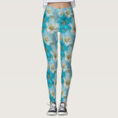 Sky Blue Running Amaryllis Inspired Gift Ideas For レギンス (正面)