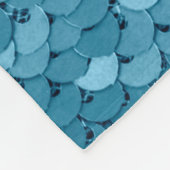 Sky blue shiny fabric with sequins, abstract backg フリースブランケット (角)