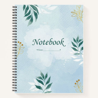 Sky-Blue Spiral Notebook ノートブック