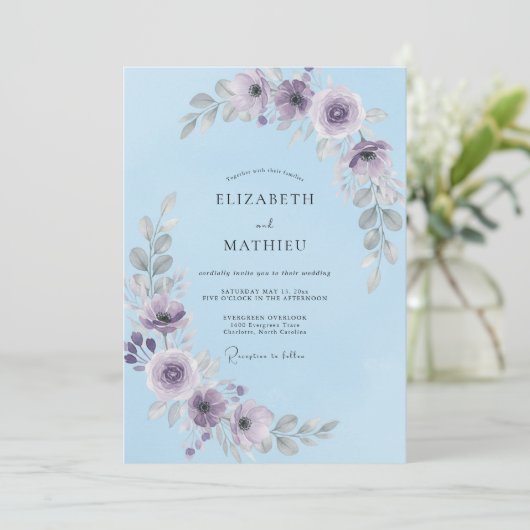 Sky Blue Splendid Winter Wedding 招待状 (スタンド正面)