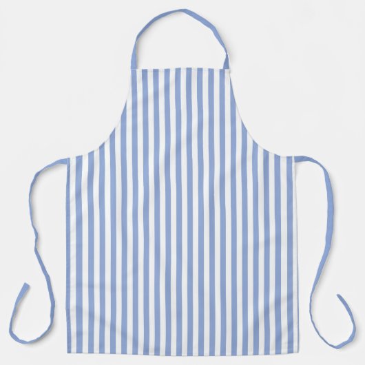 Sky Blue Stripe Pattern Apron エプロン (正面)