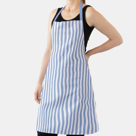 Sky Blue Stripe Pattern Apron エプロン (インサイチュ)