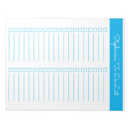 Sky Blue Vertical 8.5x11 Two Column Checklist ノートパッド