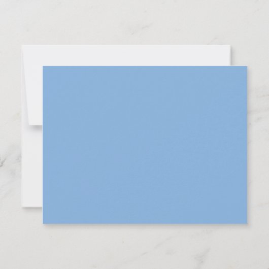 Sky Blue Wavy Frame Note Card 招待状 (裏面)