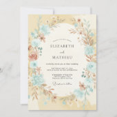 Sky Blue Whimsical Boho Wedding 招待状 (正面)