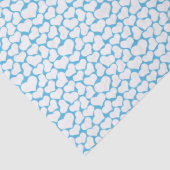 Sky Blue White Hearts Happy Design 薄葉紙 (詳細)