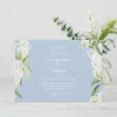 Sky Blue White Hydrangeas Wedding II 招待状 (スタンド正面)