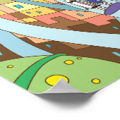 Sky city accessible by high-speed elevator. ポスター (角)