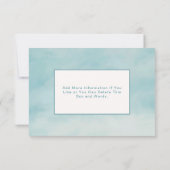 Sky Clouds Blue RSVP Card Baby Boy Pastel (裏面)