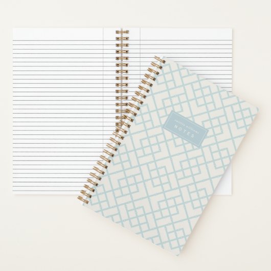Sky | Coastal Bamboo Trellis Personalized ノートブック (内側)
