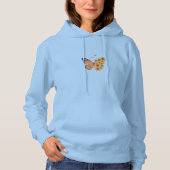 Sky Colour Hoodie With Butterfly Design For Girls パーカ (正面)