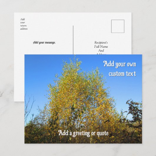 Sky Dancing Autumn Leaves - Personalised ポストカード (正面/裏面)