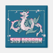 Sky Dragon, pixel art マグネット (正面)