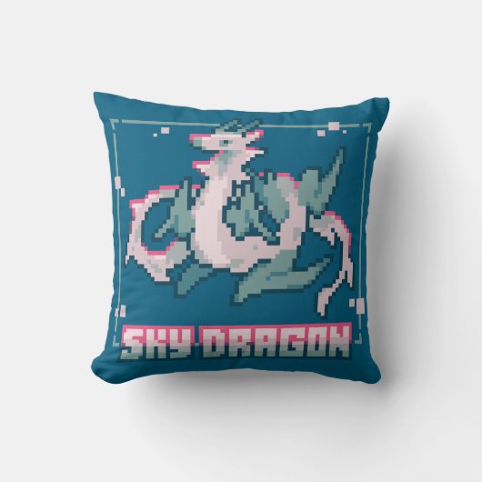 Sky Dragon, Pixel Art, pixelart クッション (正面)