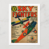 Sky Fighters誌の表紙 ポストカード (正面)