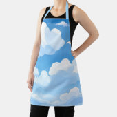 Sky Full of Clouds | Watercolor Blue Sky Painting エプロン (インサイチュ)