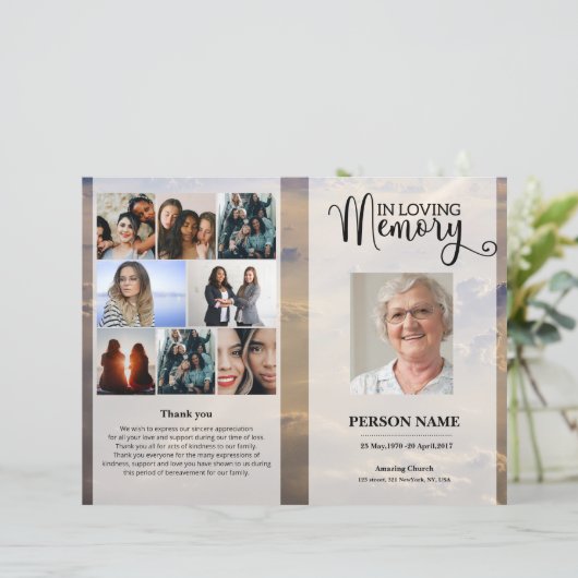 Sky Funeral Program template (スタンド正面)