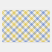 Sky Gingham ラッピングペーパーシート (正面)