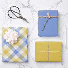 Sky Gingham ラッピングペーパーシート